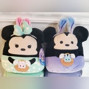 NWT Disney Mickey Mouse and Minnie Mouse Easter Squishmallow plush toys
